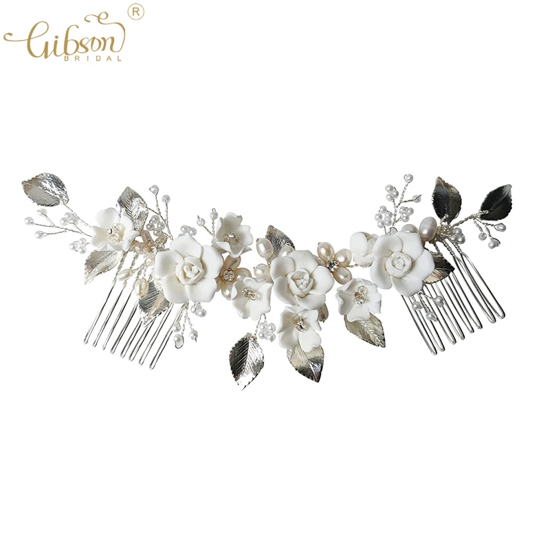 

Керамические цветы ручной работы, аксессуары для волос, свадебные длинные волосы, аксессуары для волос