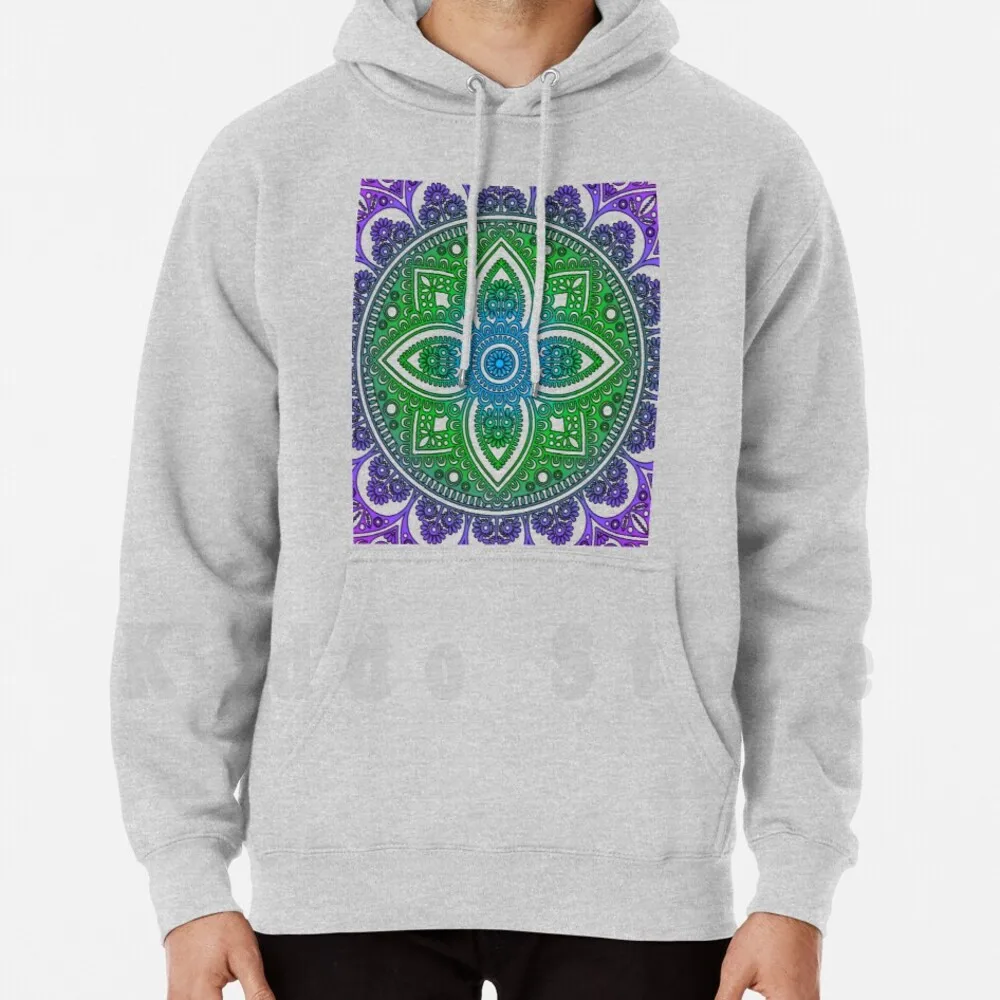 

Золотой толстовка с мандалой Длинные рукава Золотой Мандала