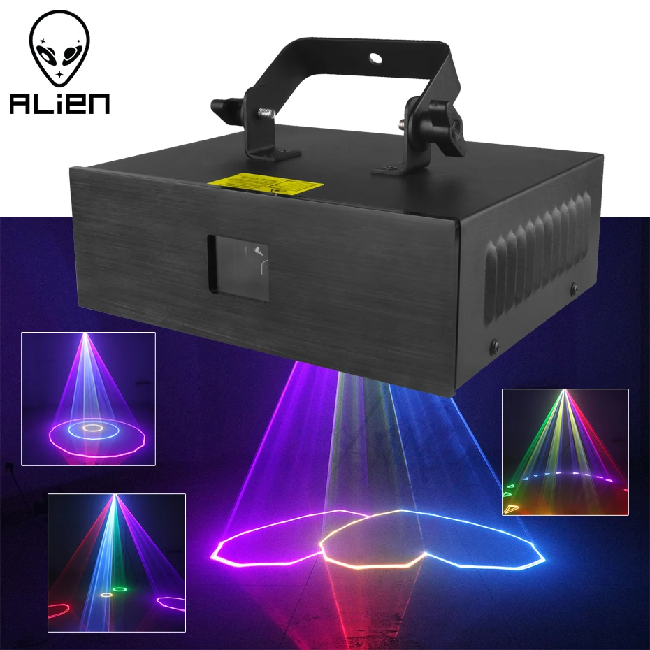 ALIEN 2 Вт RGB луч сканер сценический лазерный световой эффект проектор DMX DJ диско-бар клуб вечерние танцы Свадьба Рождество праздник шоу лампа