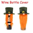 Новый рождественский чехол для винной бутылки, искусственная борода, Рождественский Декор, Дед Мороз, украшение для стола