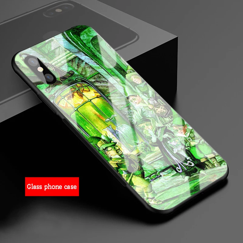 Чехол для iPhone 6 для телефона из закаленного стекла Wizard of OZ, 6 plus, 7, 7 plus, 8, 8 plus, 5, 5s, SE, X, XS, XR, XS Max - Цвет: B19071905-11.jpg