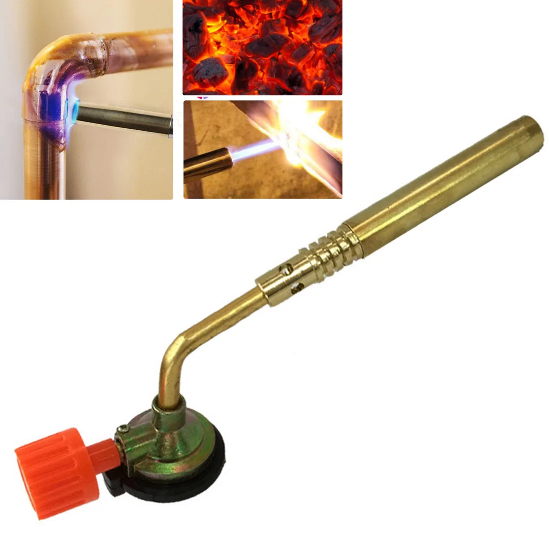 

Flamethrower Butane Burner Gas Torch for Hand Ignition Camping Welding BBQ Tool
