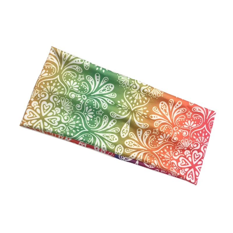 

Fashion Floral print Knot Women Sports Yoga Headband Vintage Hairband Girls Headwear Leaves Scarf Hair Accessories