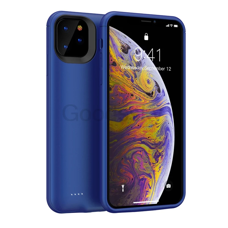 Чехол для зарядного устройства для iPhone 11, тонкий ударопрочный внешний аккумулятор, зарядная крышка для iPhone 11 Pro Max, зарядное устройство, задняя упаковка
