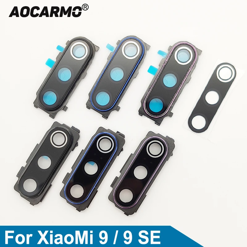 Aocarmo для XiaoMi 9 / SE mi задняя камера Стекло объектива с клейкой и рамкой
