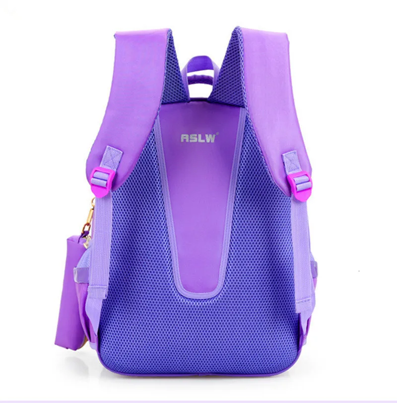 school princess 3pcs/Set bags girls backpack fashion Children Cartoon school bag waterproof backpack travel bag mochila infantil
