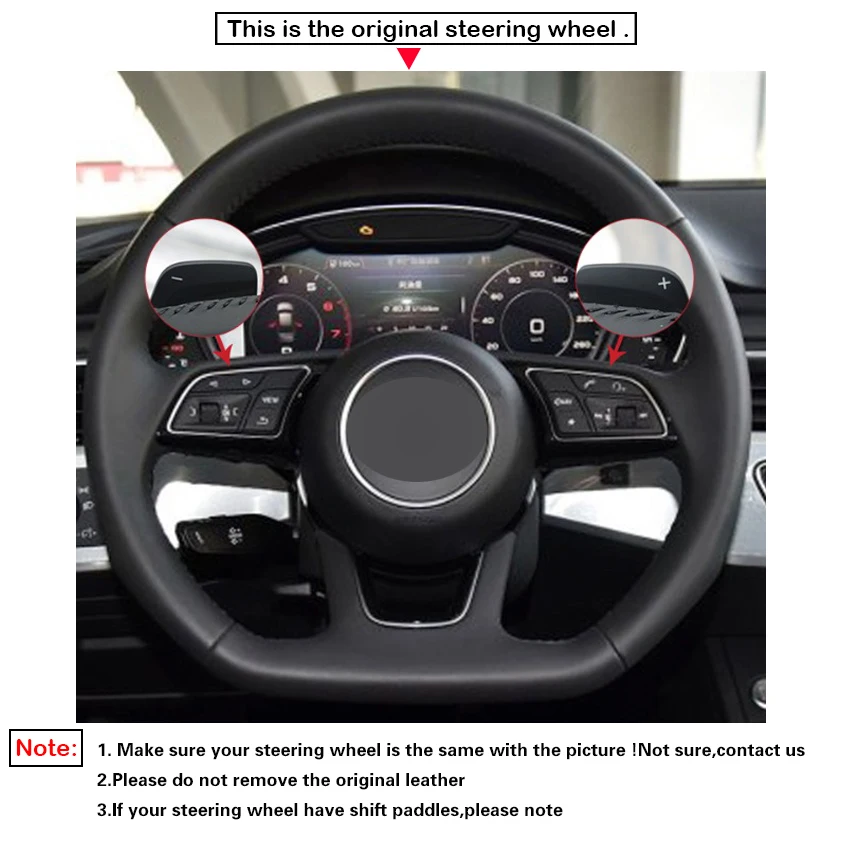 LQTENLEO черная искусственная кожа DIY для Audi A1 SQ2 2018 2019 A3 2016 S3 Q2 RS3 2017 2019|Чехлы на руль| |