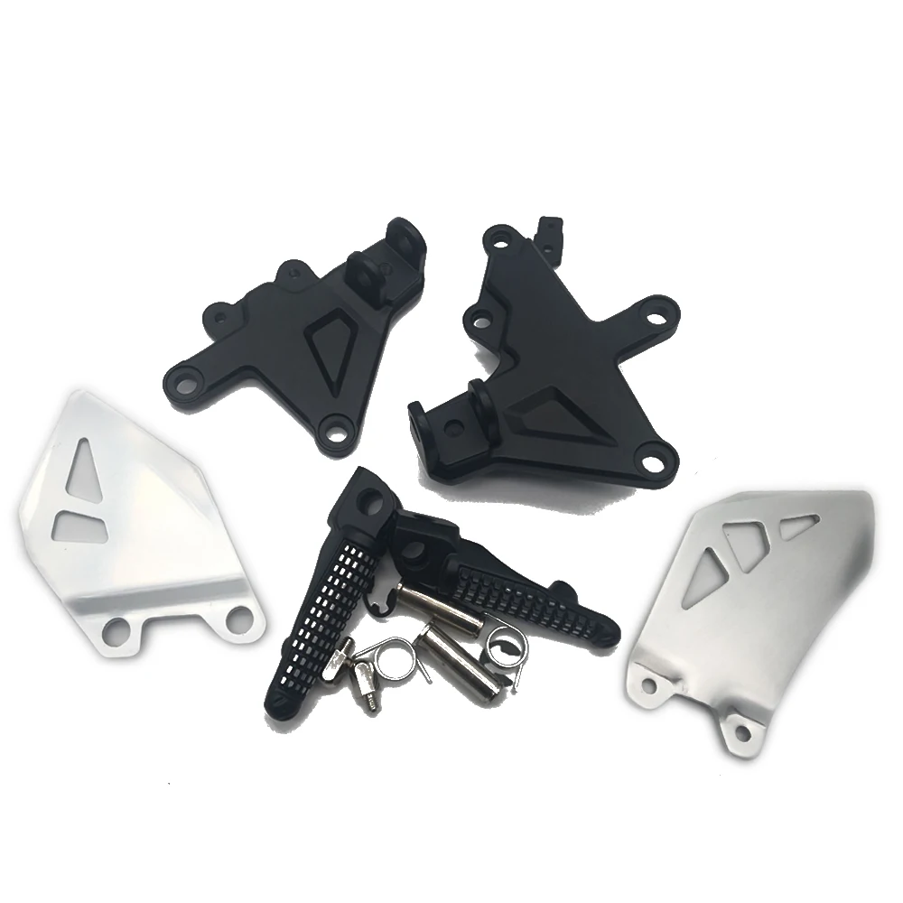 

Мотоциклетные черные передние подножки для водителя, кронштейн для подставки для ног, подходит для Kawasaki Ninja ZX10R 2011-2017