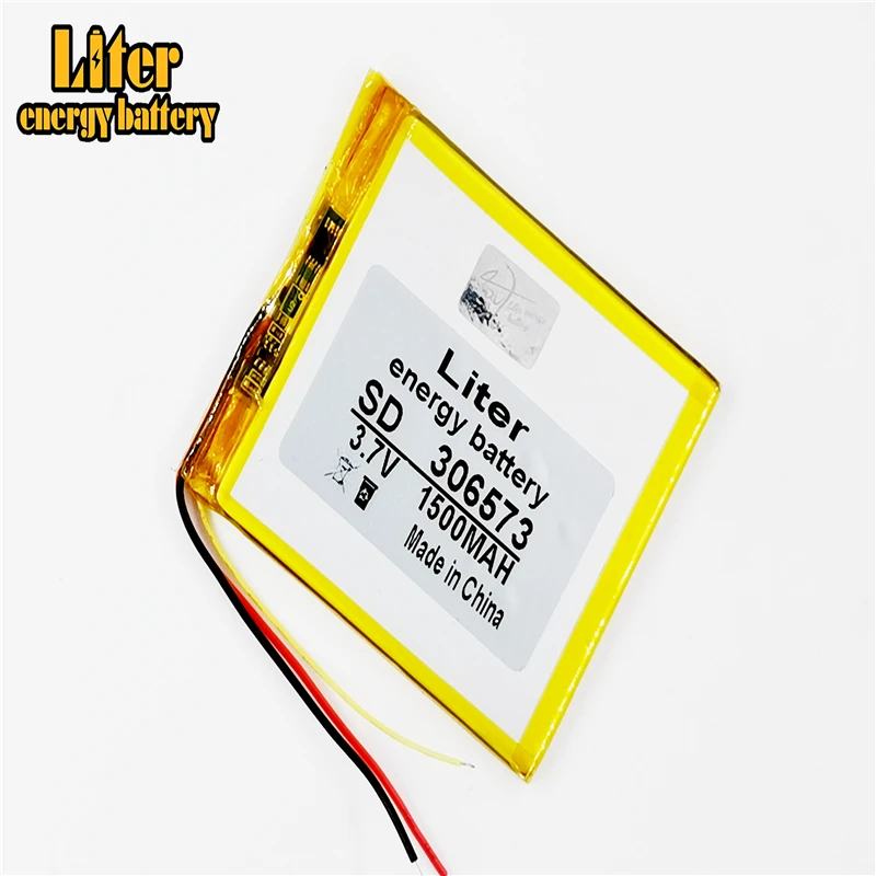 

3 line 306573 3.7V 1500mAh Lithium Polymer LiPo cells power For PAD GPS Vedio Game E-Book Tablet PC Power Bank