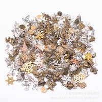 mixed 100gram christmas series charm pendants for bracelet necklace jewelry accessory diy craft jewelry making al800029