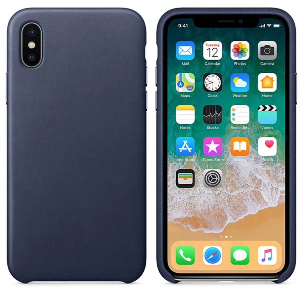 Blue 1:1 Официальный чехол из натуральной кожи для iphone 7 8 plus X XS XR XS MAX 11 pro max чехол из натуральной кожи с розничной посылка - Цвет: Blue