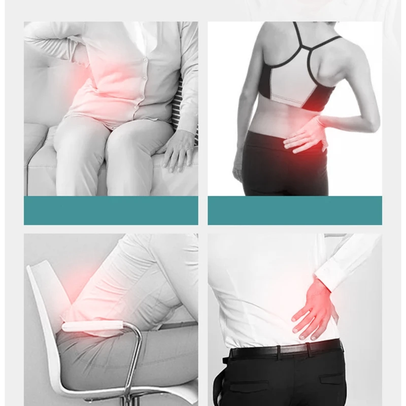 

Car Breathable Lumbar Cushion Waist Seat Support Pillow Relieve Lower Back Pain 5 Gears Height Adjustable Car Seat Back