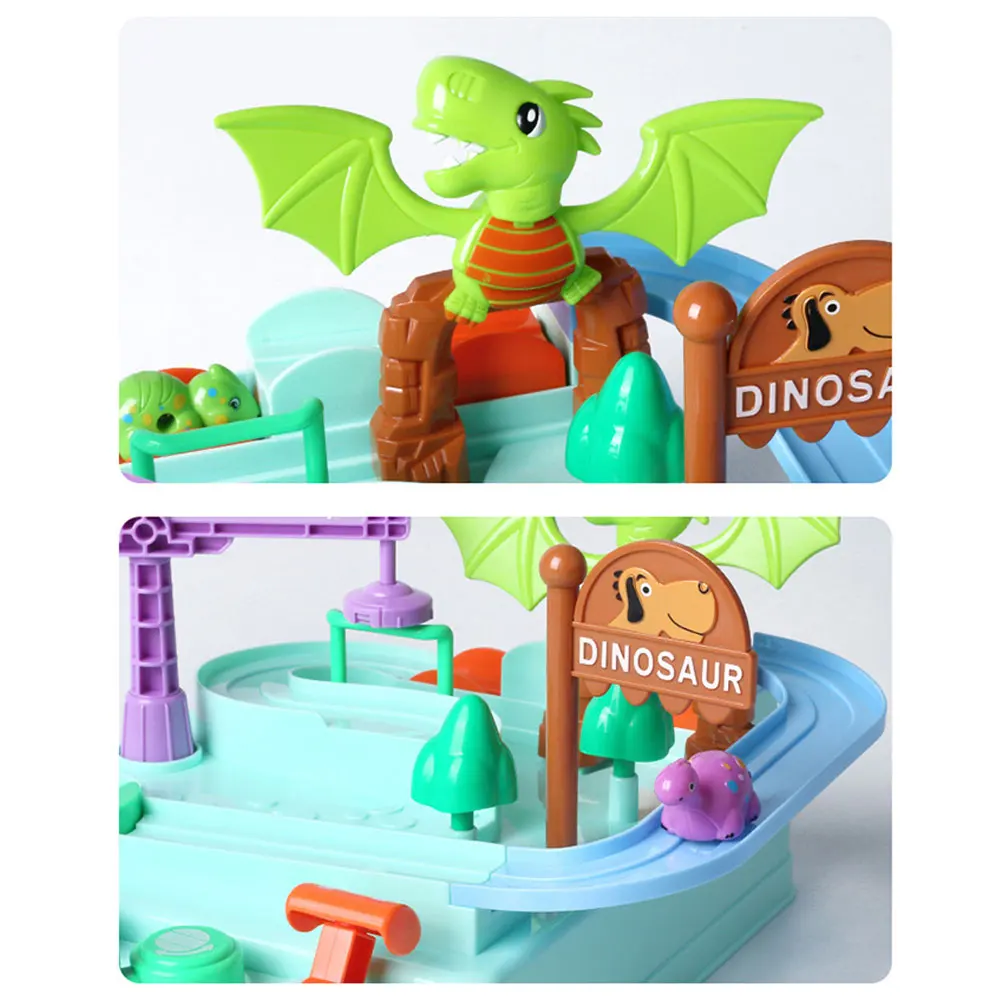

26*29*17cm Baby Education Railcar Toys Set Manual Car Big Adventure DIY Magical Road Table Games Race Tracks Puzzle Toys
