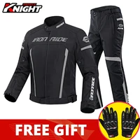 motorcycle jacket men motocross gear reflective racing jacket pants suit four seasons waterproof cycling jacket moto clothing