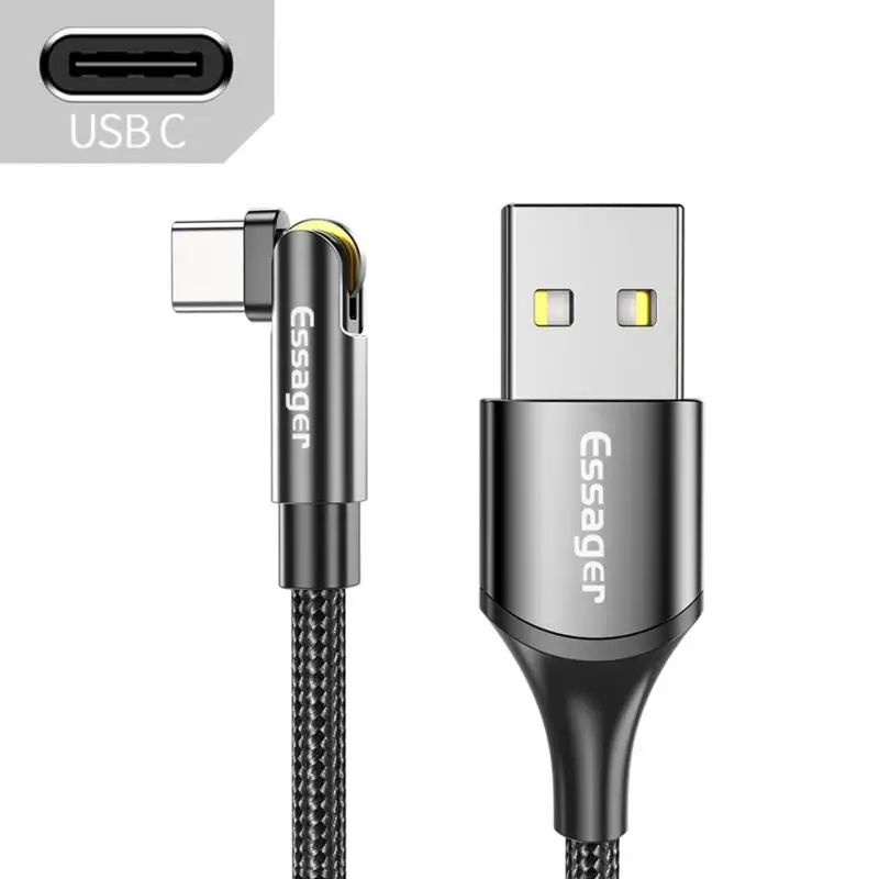 

Micro USB Type C Fast Charging L Shape Cable For Sumsang Galaxy S21 S20 Huawei Type-c L Elbow Android Mobile Phone Wire