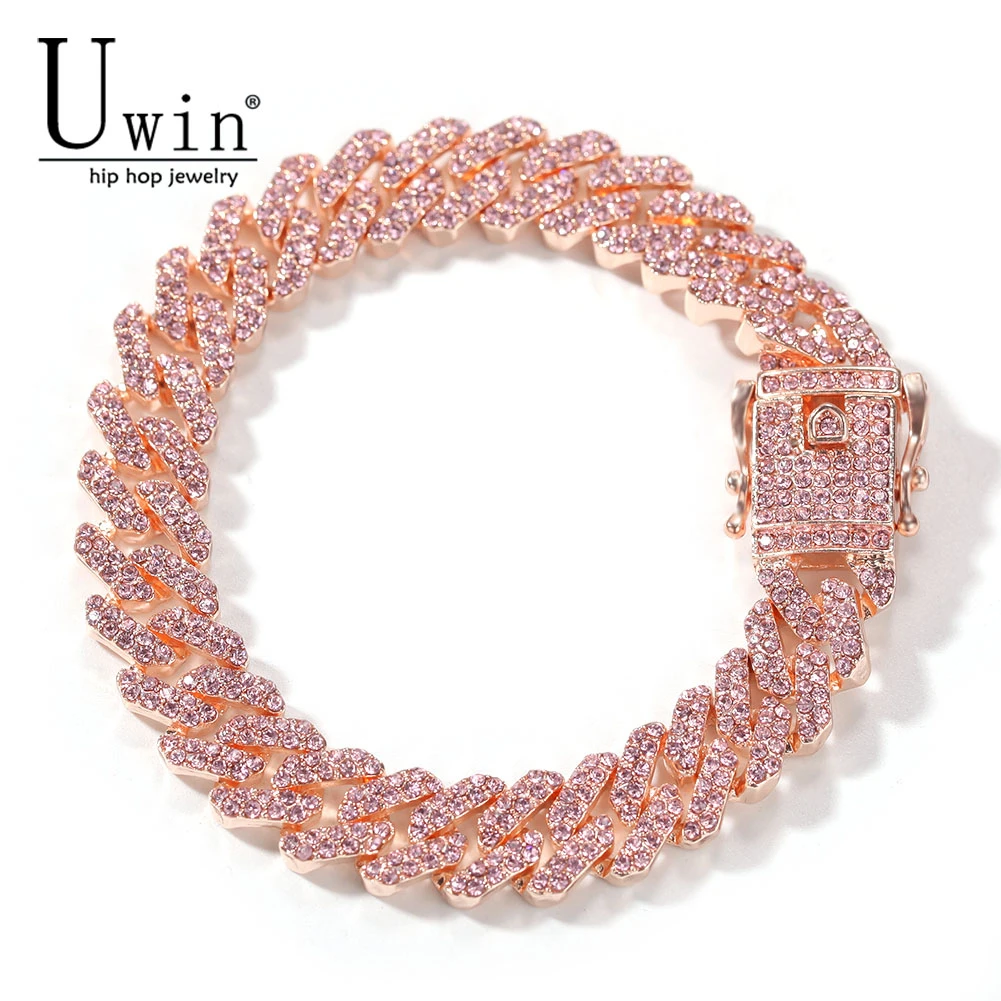 Кубинский браслет Uwin S-Link Майами Ювелирное Украшение в стиле хип-хоп цвета