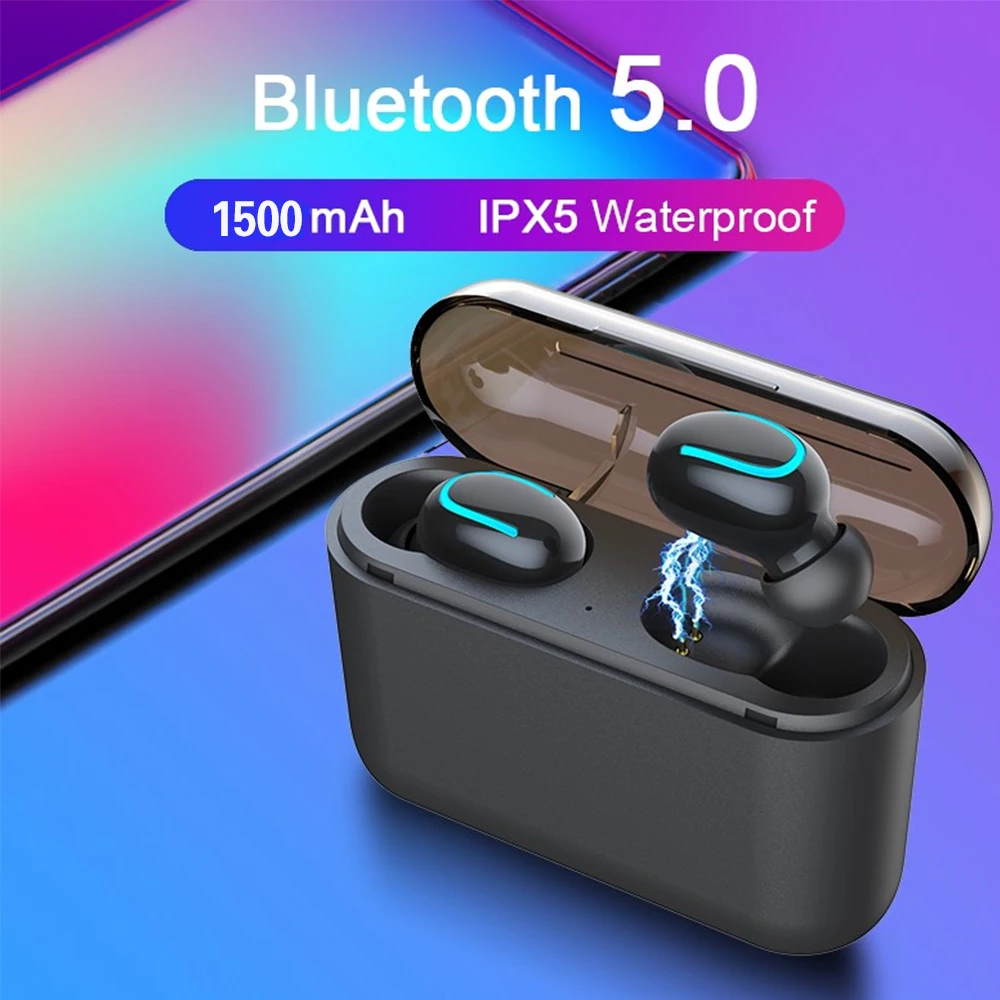 

New HBQ Q32 TWS Headset Ture Wireless Earphones Bluetooth 5.0 Headset With Mic Mini Bluetooth Earbud Cordless Earphone
