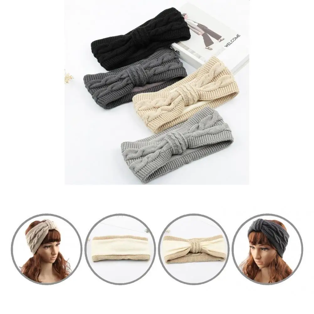 

Популярная женская ветрозащитная вязаная повязка для волос на осень и зиму, плюшевый держатель для волос для мытья лица