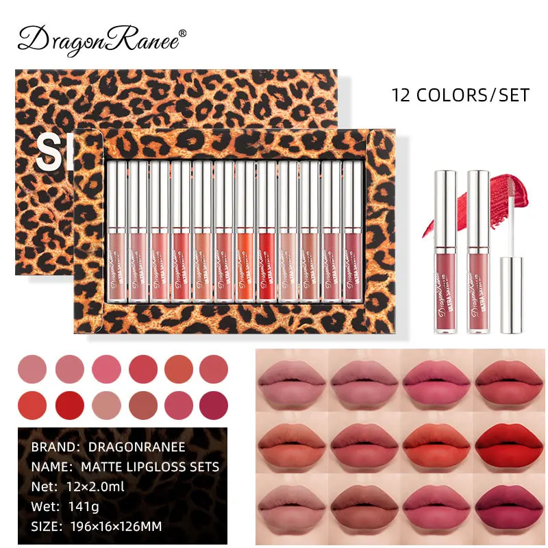 

Velvety Matte Lipstick Set Long Lasting Nonstick Cup Not Fade Makeup Cosmetics For Girl Women MA