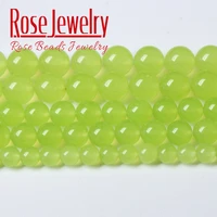 natural grape green jades chalcedony round loose beads stone beads for jewelry making diy bracelet necklace 4 6 8 10 12 14mm 15