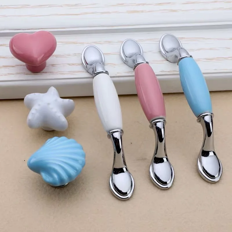 Детская комната милая детская розовая керамическая ручка в форме сердца детский