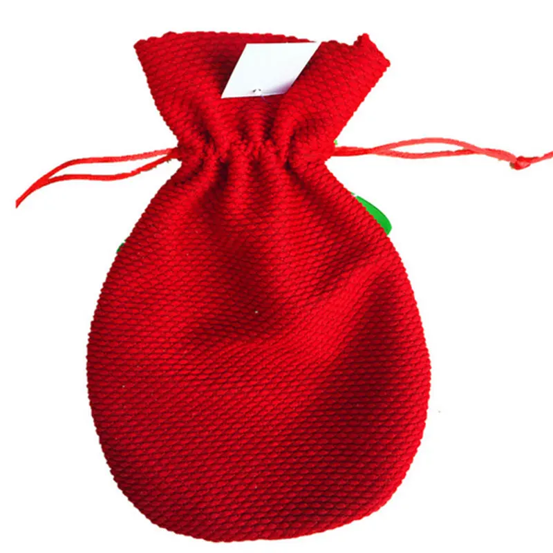 Рождественский мешок для конфет с изображением снеговика Санта Клауса Хлопковый