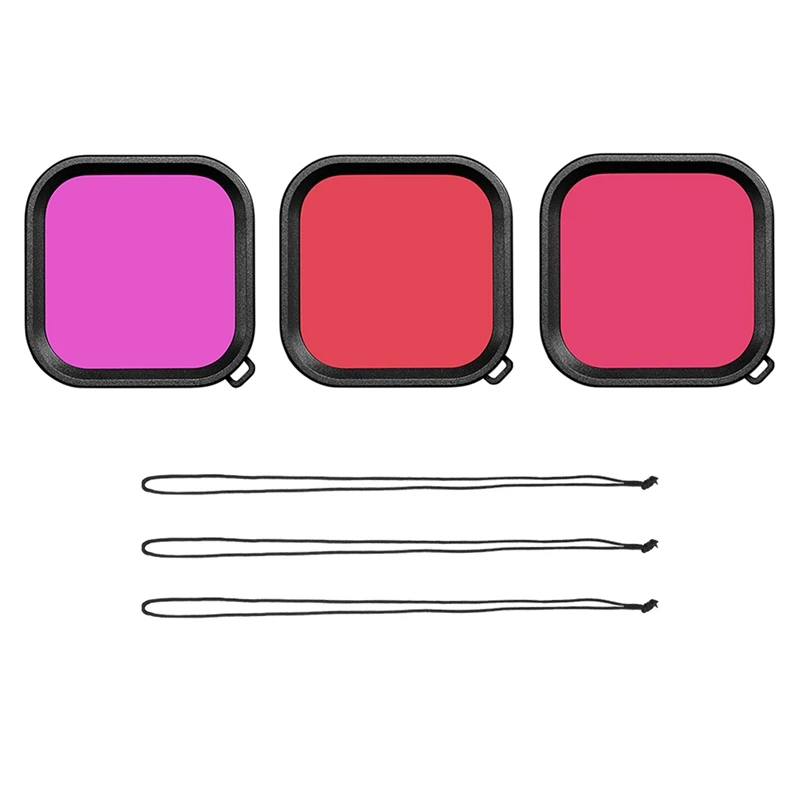 

3 шт., водонепроницаемые фильтры для объектива GoPro 9