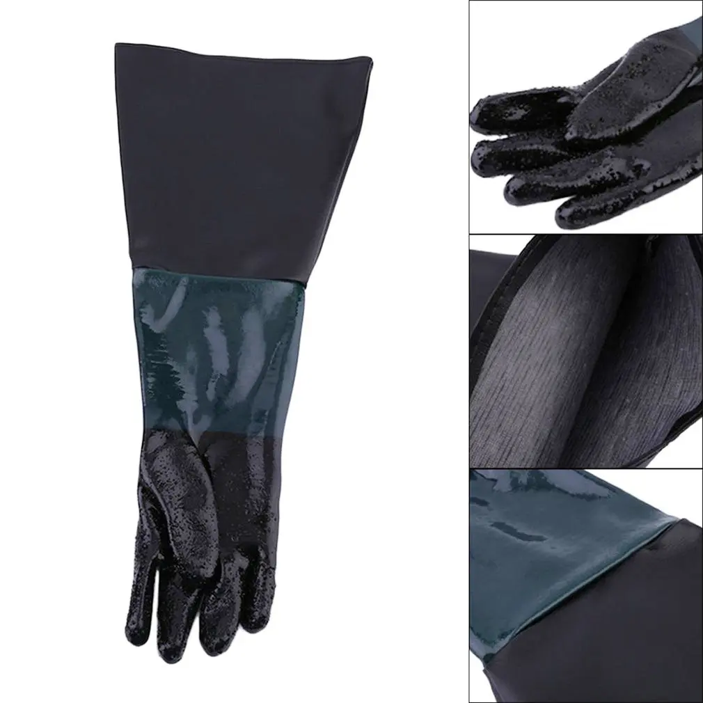

1 Pair Heavy Duty Sandblasting Gloves 60cm Work Gloves For Sandblaster Sand Blast Cabinet Heavy Duty Protective