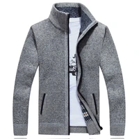 sweater men autumn winter cardigan sweatercoats male thick faux fur wool mens sweater jackets casual knitwear plus size m 4xl