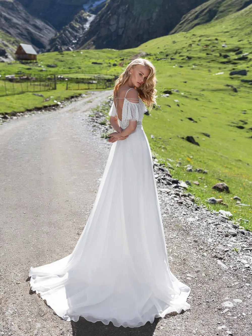 

Robe de mariee Ball Gown Wedding Dress White Custom Made Bohemian 2021 New Lace Appliques Off the Shoulder Princess Bride Gown