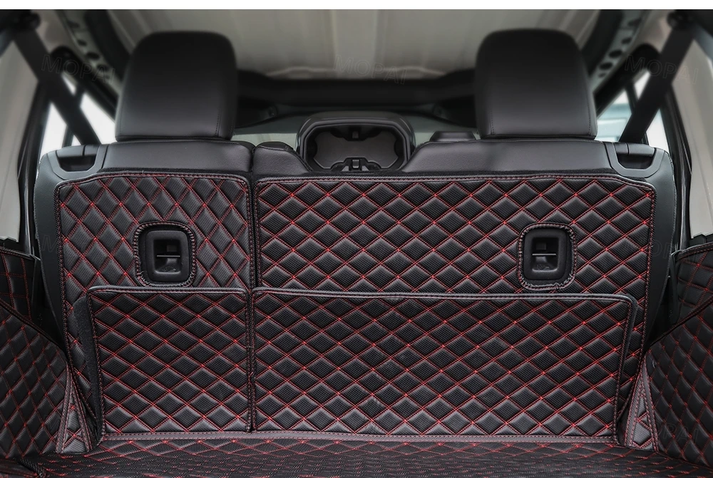 MOPAI коврики для Jeep Wrangler JL+ кожа грузового лайнера автомобиля задний багажник ноги коврики для Jeep JL Wrangler аксессуары