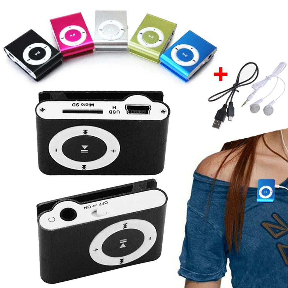 Компактный MP3-плеер с зажимом MP3 музыкальный плеер ЖК-экраном поддержка карт Micro SD