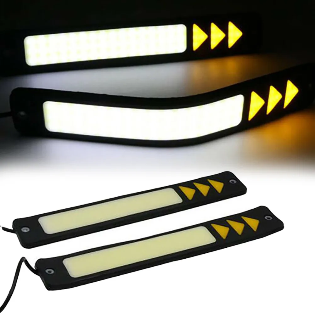 

Universal Daytime Running Lights White+yellow 2pcs/kit 3000-6000K Accessries