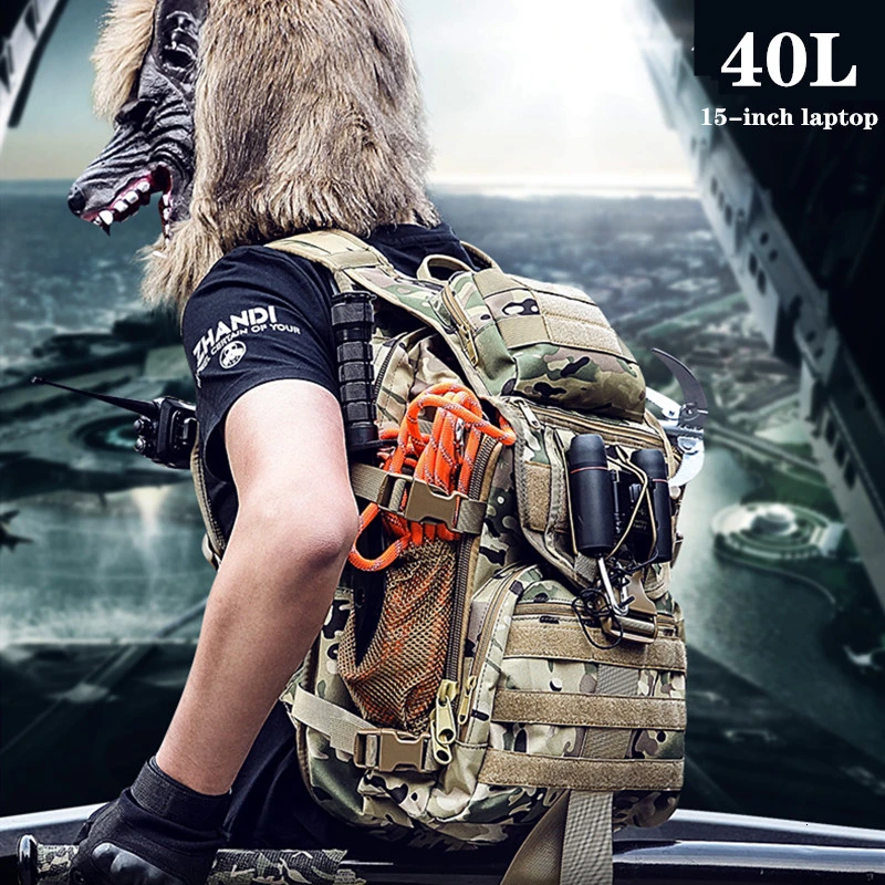 Походный тактический рюкзак 40 л водонепроницаемая нейлоновая сумка армейский