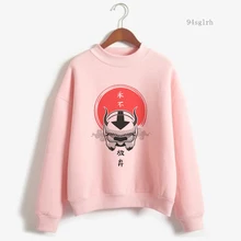 아바타 마지막 Airbender 화재 국가 긴 소매 까마귀 Unisex Kawaii 만화 그래픽 스웨터 하라주쿠 패션 Streetwear