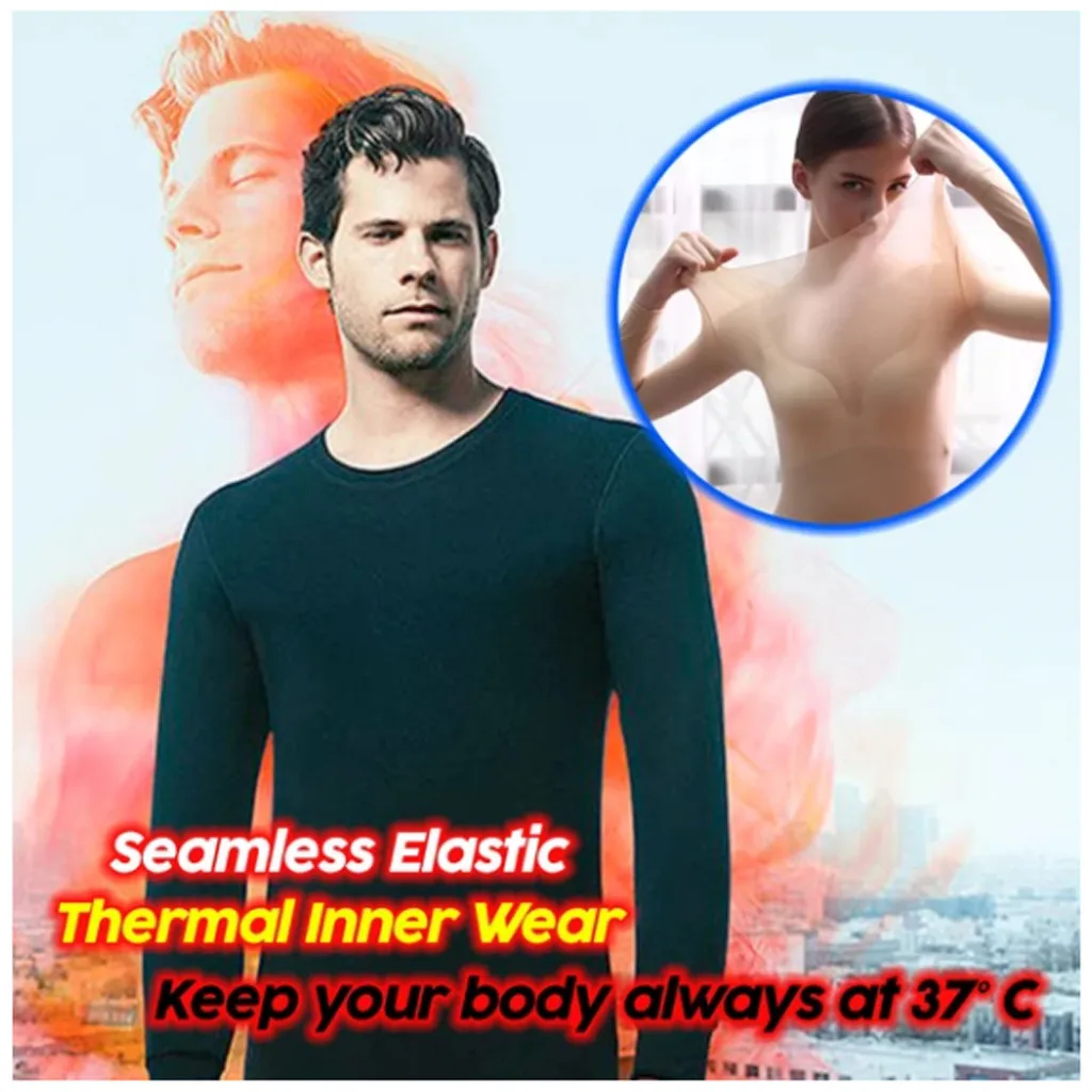 

top selling product Seamless Elastic Thermal Inner Wear Thermal Underwear (Top & Bottom) For Man Support Wholesale Dropshipping