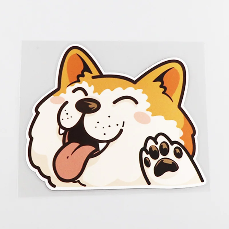 Виниловые наклейки для автомобиля Забавные милые с изображением собаки и