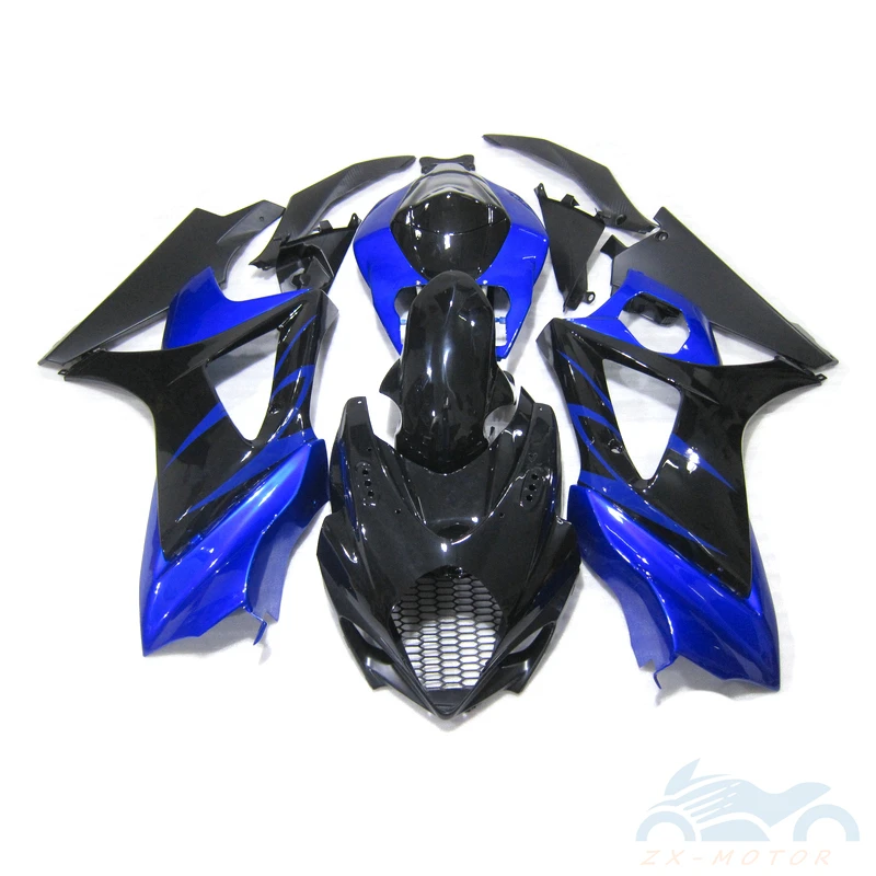 

High Grade Injection fairings For Suzuki GSXR1000 K7 2007 2008 Bright Blue Black Motorcycle Fairing Kits GSXR1000 07 08 VB47