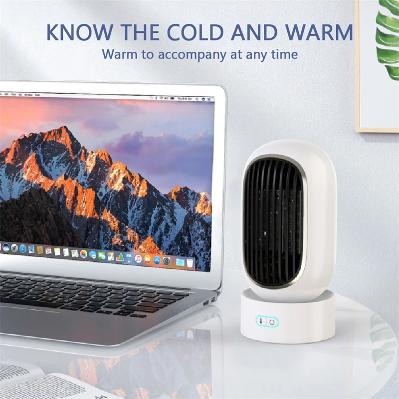 90° Shaking Head Electric Heater Fan Portable Desktop Quiet for Office Household Heating Warmer Machine Winter PTC Ceramic QN65
