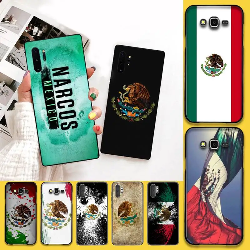 YJZFDYRM черный мягкий чехол из ТПУ с мексиканским флагом для Samsung Note 7 8 9 10 Lite Plus Galaxy J7