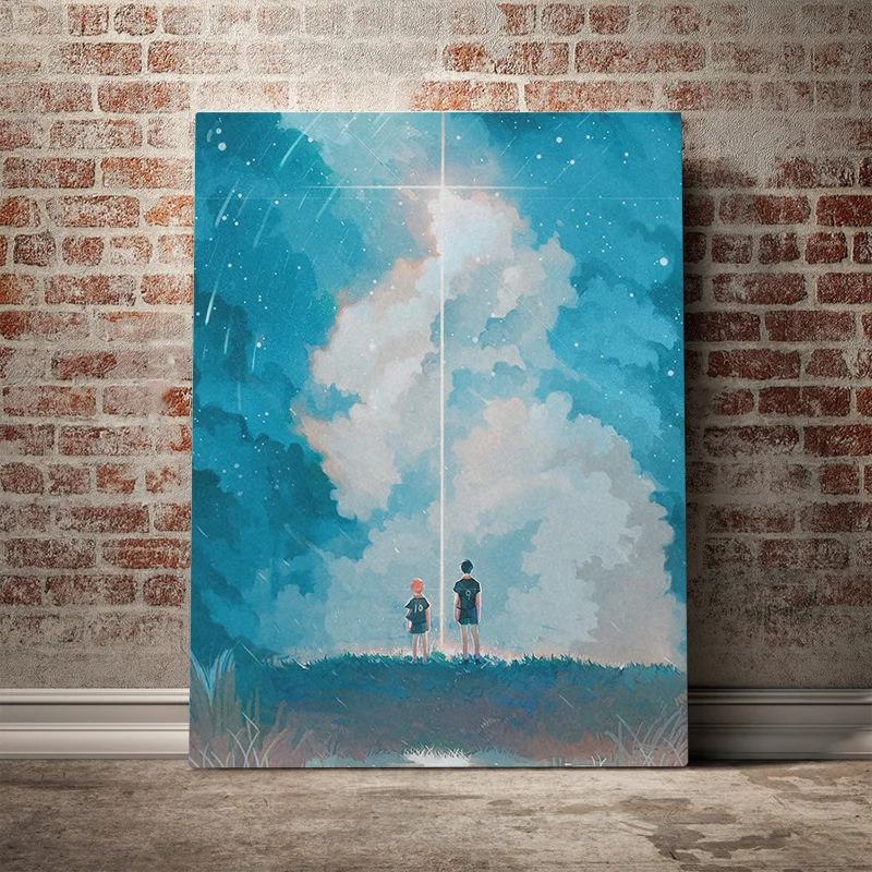 

Shoyo Hinata Tobio Kageyama Haikyu Canvas Anime Poster Painting Wall Art Decor Living Room Bedroom Home Decoration Prints Frame