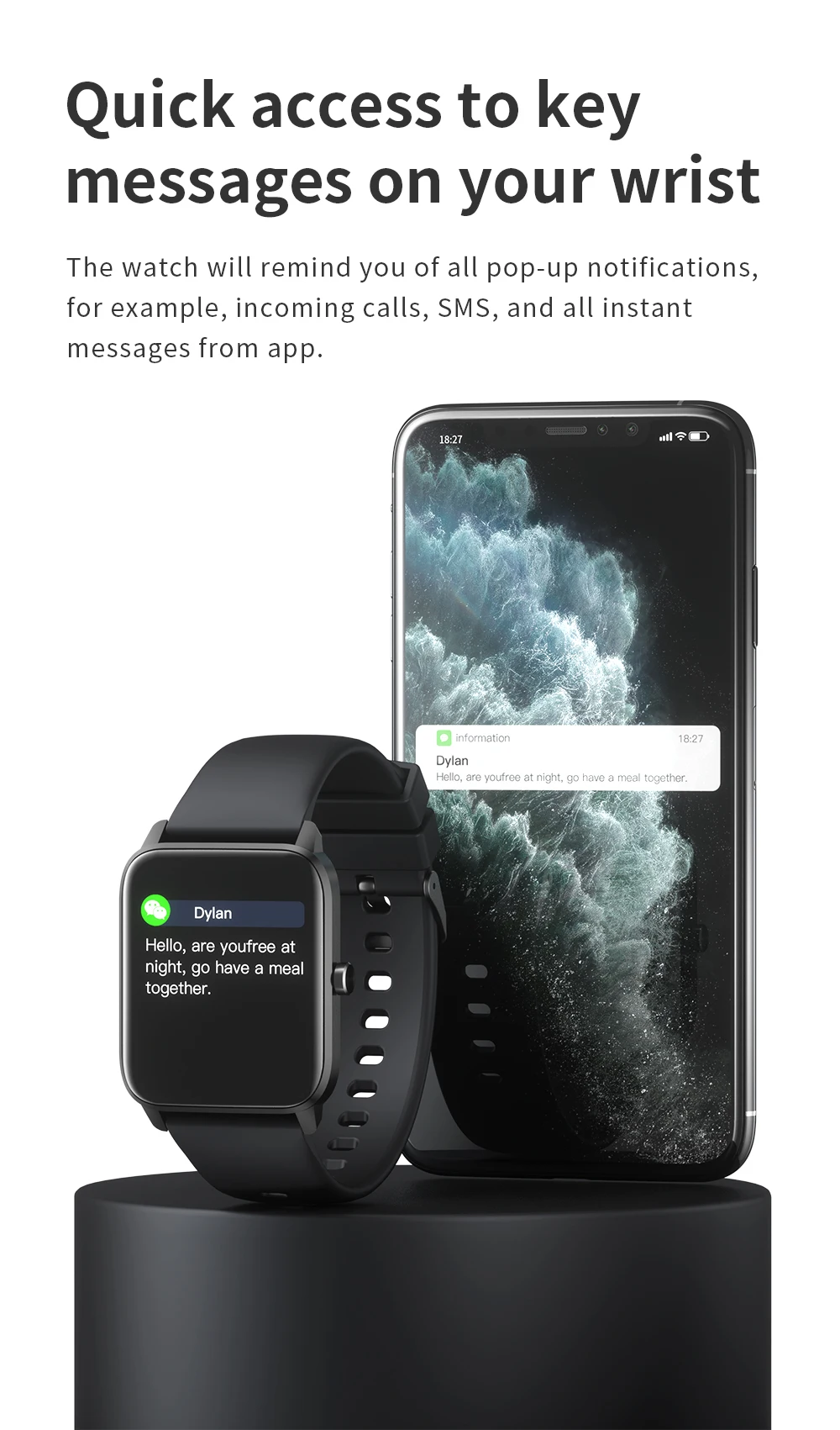 

2021Smart Watch Android IOS Men IP68 Waterproof Smartwatch Full Touch Wristband Sports Health Blood Pressure Remote camera KW22