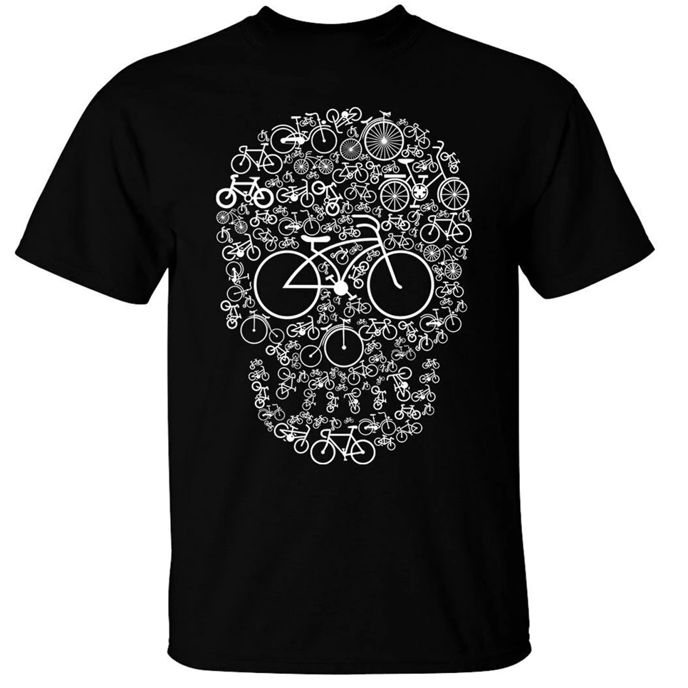 Велосипедный спорт футболка с черепом Мужская велосипед Велоспорт Rider