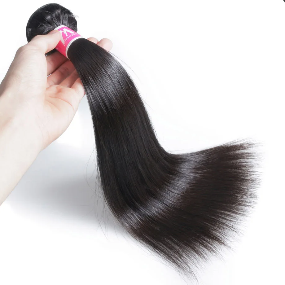 Maxglam человеческие волосы пучки прямые малайзийские плетение расширение remy