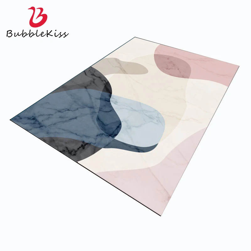 

Bubble Kiss Morandi Style Carpet for Home Living Room Blue Marble Pattern Bedroom Decor Rugs Non-slip Kitchen Mat Soft Carpet