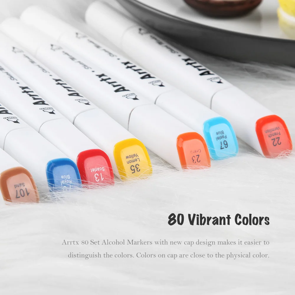 Arrtx профессиональные художественные маркеры авторучка эскиз на спиртовой основе