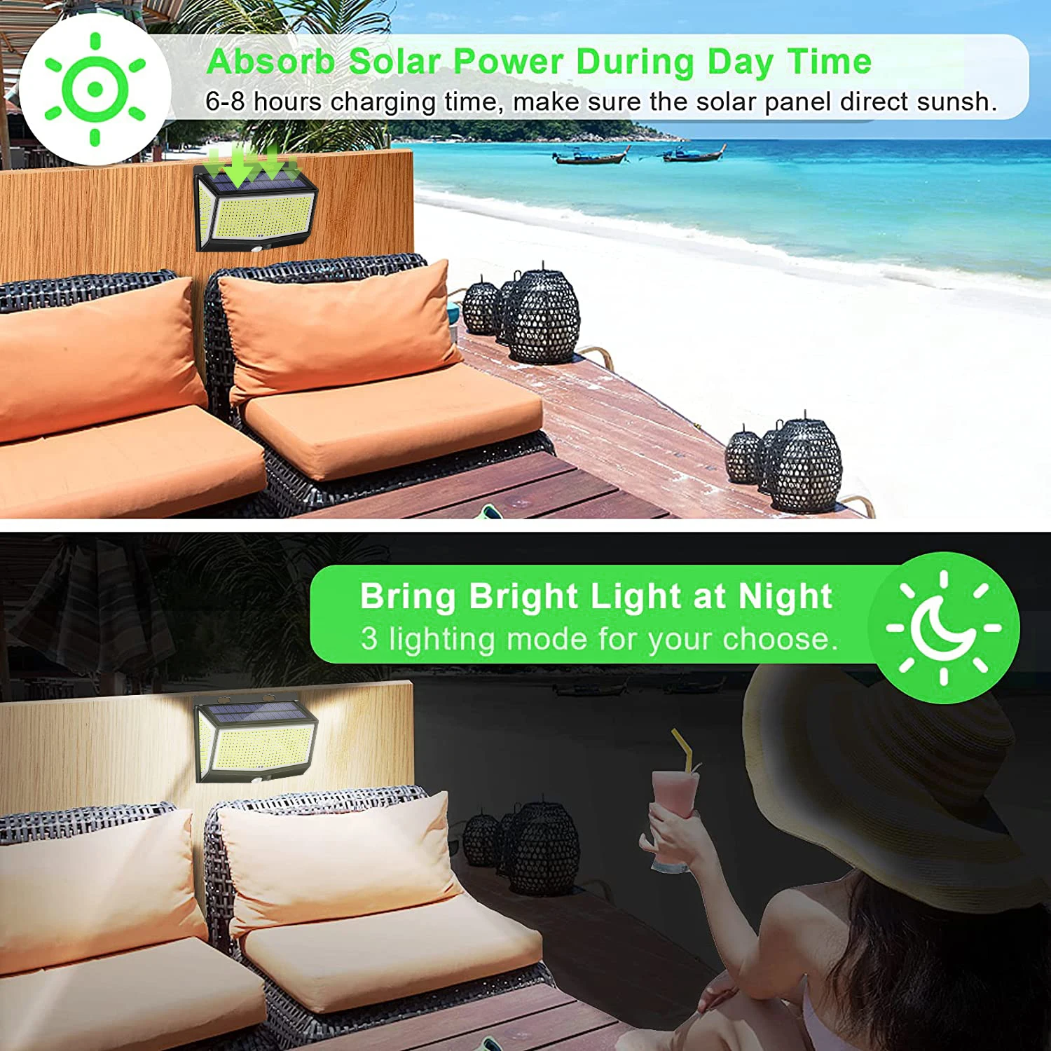 468 Solar LED Light Outdoor 3 Modes Lamp with Motion Sensor Waterproof Sunlight Steet for Garden | Освещение