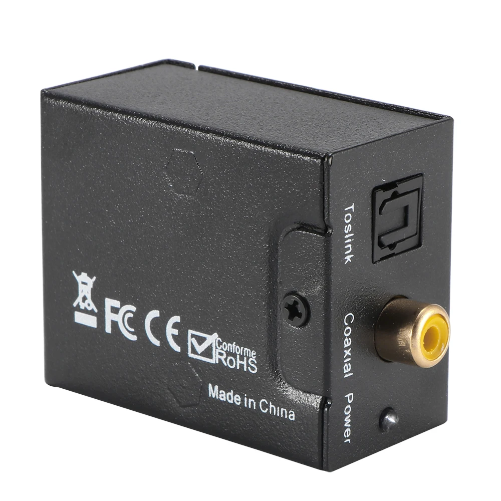 Аналогово цифровой аудио преобразователь L/R RCA в коаксиальный Оптический Toslink SPDIF