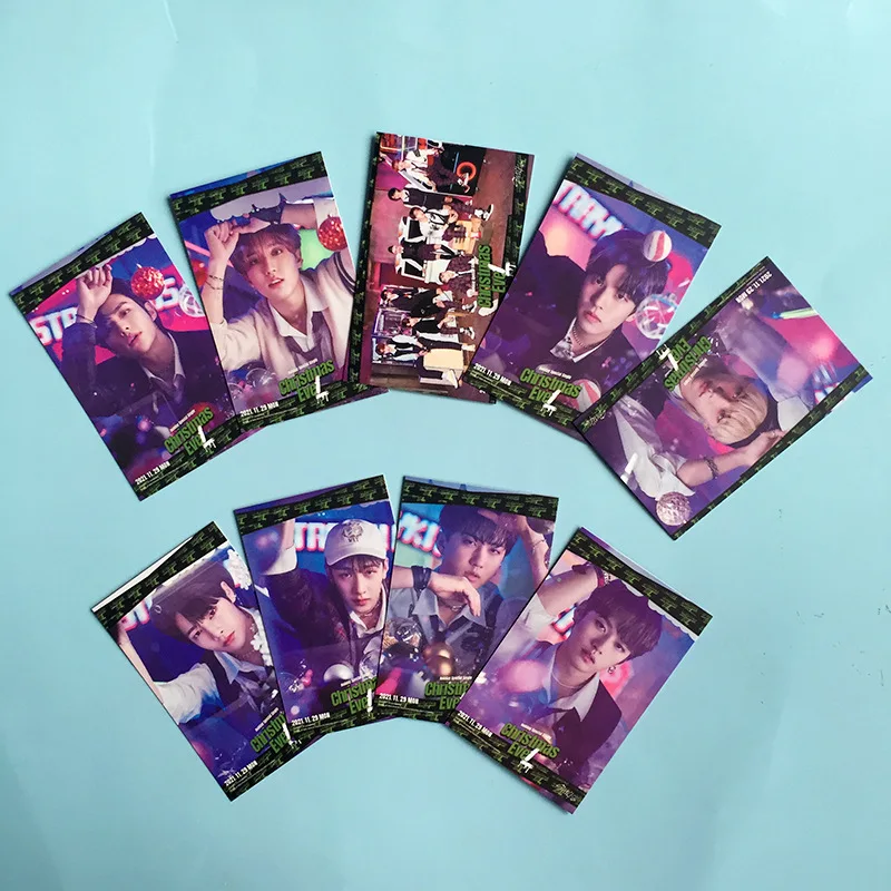 

9pcs/set Stray Kids Photocard New Album Christmas Eve Kpop Group Photo cards LOMO Card for Fans