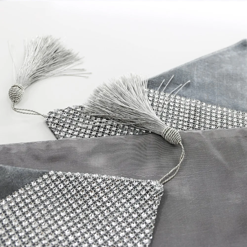 Фланелевая скатерть для стола с кисточками и бриллиантами в Европейском стиле, банкетное мероприятие, Рождественская Свадебная вечеринка, домашний стол для отеля, украшение